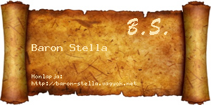 Baron Stella névjegykártya