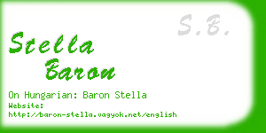 stella baron business card